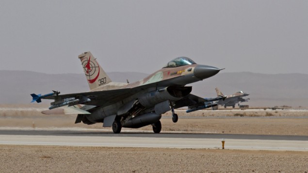 File: Fighter jet at the Uvda Air Force Base near Eilat. (photo credit: Ofer Zidon/Flash90) File: Fighter jet at the Uvda Air Force Base near Eilat. (photo credit: Ofer Zidon/Flash90)
